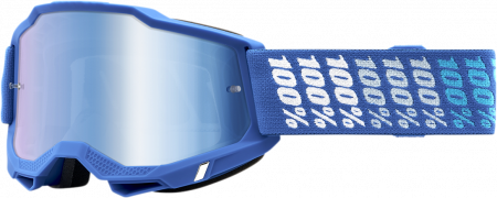 Ochelari - Ochelari cross/atv 100% Accuri Yarger, lentila oglinda, culoare rama albastru