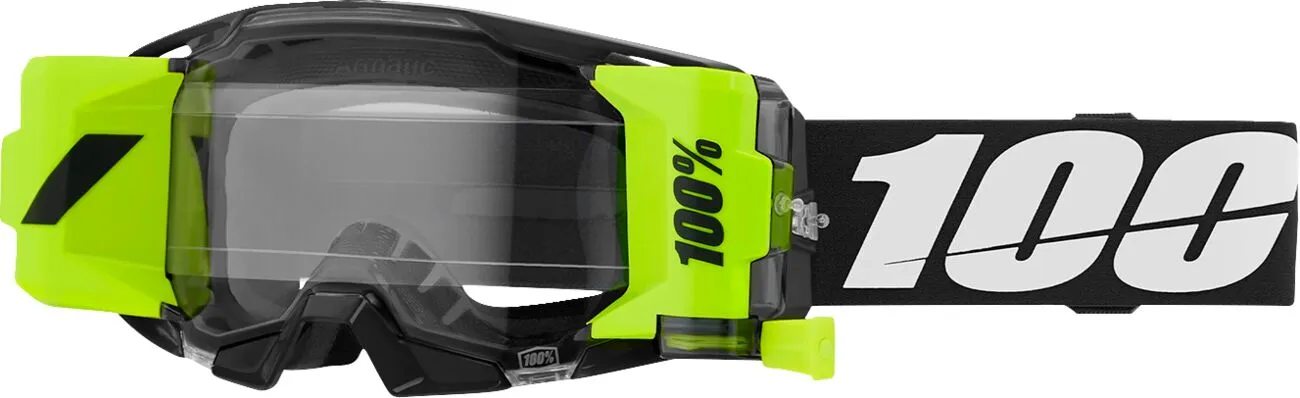 Echipamente - Ochelari cross/atv 100% Armatic ForeCast Roll-Off, lentila clara, culoare rama negru