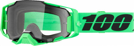 Echipament Cross  & ATV - Ochelari cross/atv 100% Armega Anza 2, lentila clara, culoare rama verde