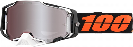Echipament Cross  & ATV - Ochelari cross/atv 100% Armega BKTAIL , lentila oglinda, culoare negru/alb