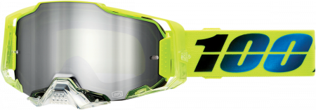 Echipament Cross  & ATV - Ochelari cross/atv 100% Armega Koropi, lentila oglinda, culoare rama lime