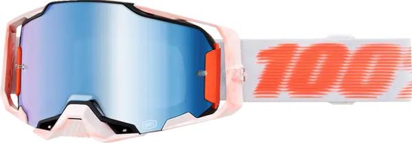 Echipamente - Ochelari cross/atv 100% Armega Tubular, lentila oglinda albastra, culoare rama multicolor/grafic