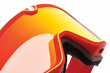 Ochelari cross/atv 100% Barstow DHT Spry, lentila oglinda, culoare rama rosu/galben [1]