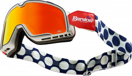 Ochelari cross/atv 100% Barstow, lentila oglinda, culoare rama alb [1]