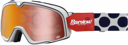 Echipament Cross  & ATV - Ochelari cross/atv 100% Barstow, lentila oglinda, culoare rama alb