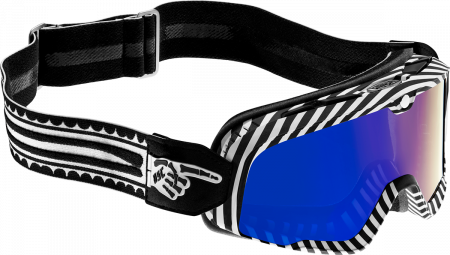 Ochelari cross/atv 100% Barstow, lentila oglinda, culoare rama alb/negru [1]