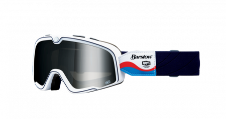 Echipament Cross  & ATV - Ochelari cross/atv 100% Barstow Lucien, lentila oglinda, culoare rama alb