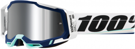 Ochelari cross/atv 100% Racecraft 2 Arsham, lentila oglinda, culoare rama alb/albastru [1]