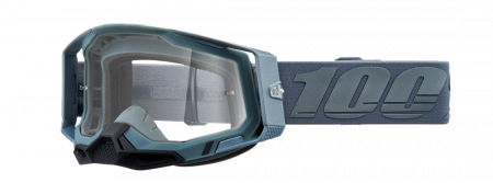 Echipament Cross  & ATV - Ochelari cross/atv 100% Racecraft 2 Battleship, lentila transparenta, culoare rama dusty blue