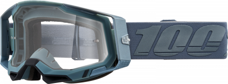 Ochelari cross/atv 100% Racecraft 2 Battleship, lentila transparenta, culoare rama dusty blue [1]