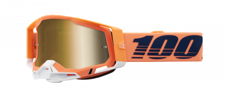 Echipament Cross  & ATV - Ochelari cross/atv 100% Racecraft 2 Coral, lentila oglinda, culoare rama coral