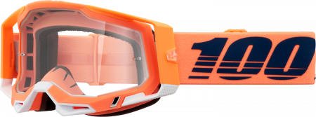 Ochelari cross/atv 100% Racecraft 2 Coral, lentila transparenta, culoare rama coral [1]