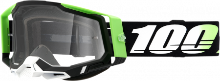 Echipament Cross  & ATV - Ochelari cross/atv 100% Racecraft 2 Kalkuta, lentila transparenta, culoare rama negru/verde