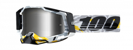 Echipament Cross  & ATV - Ochelari cross/atv 100% Racecraft 2 Korb, lentila oglinda, culoare rama gri/galben