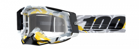 Echipament Cross  & ATV - Ochelari cross/atv 100% Racecraft 2 Korb, lentila transparenta, culoare rama gri/galben