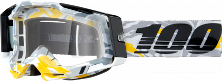 Ochelari cross/atv 100% Racecraft 2 Korb, lentila transparenta, culoare rama gri/galben [1]