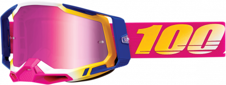 Echipament Cross  & ATV - Ochelari cross/atv 100% Racecraft 2 Mission, lentila oglinda, culoare rama roz/galben