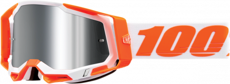 Ochelari cross/atv 100% Racecraft 2 OR, lentila oglinda, culoare rama portocaliu/alb [1]