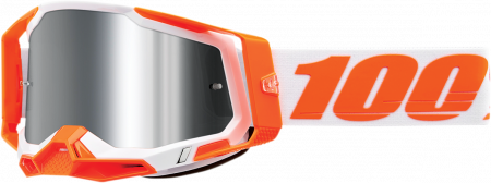 Echipament Cross  & ATV - Ochelari cross/atv 100% Racecraft 2 OR, lentila oglinda, culoare rama portocaliu/alb
