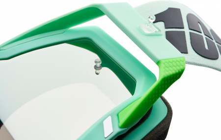 Ochelari cross/atv 100% Racecraft 2 Palomar, lentila oglinda, culoare rama verde menta [3]