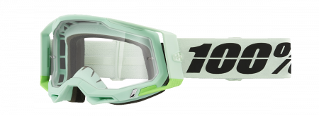 Ochelari cross/atv 100% Racecraft 2 Palomar, lentila transparenta, culoare rama verde menta [1]
