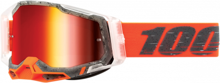Echipament Cross  & ATV - Ochelari cross/atv 100% Racecraft 2 Schrute, lentila oglinda, culoare rama portocaliu/transparent