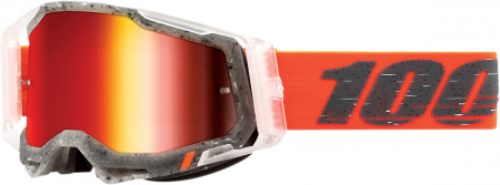 Ochelari cross/atv 100% Racecraft 2 Schrute, lentila oglinda, culoare rama portocaliu/transparent [1]