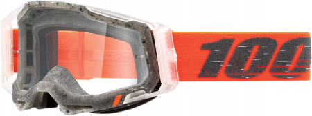 Ochelari cross/atv 100% Racecraft 2 Schrute, lentila transparenta, culoare rama portocaliu/transparent [1]