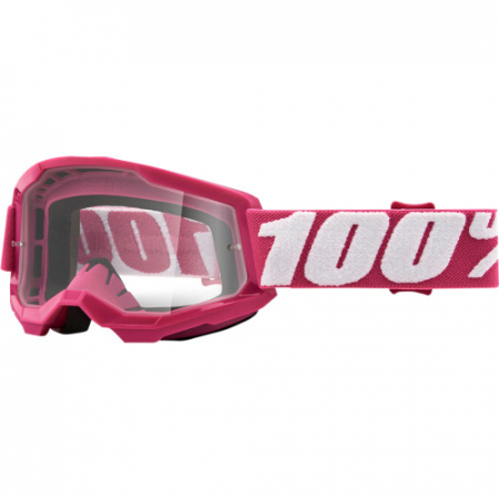 Echipament Cross  & ATV - Ochelari cross/atv 100% Strata 2 Copii, lentila clara, culoare rama roz