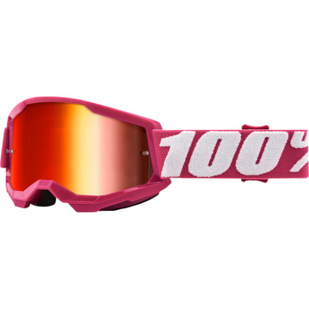 Echipament Cross  & ATV - Ochelari cross/atv 100% Strata 2 Copii, lentila oglinda, culoare rama roz