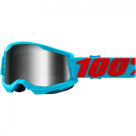 Echipament Cross  & ATV - Ochelari cross/atv 100% Strata 2, lentila oglinda, culoare rama albastru