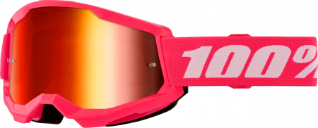 Echipament Cross  & ATV - Ochelari cross/atv 100% Strata 2 Pink, lentila oglinda, culoare rama roz