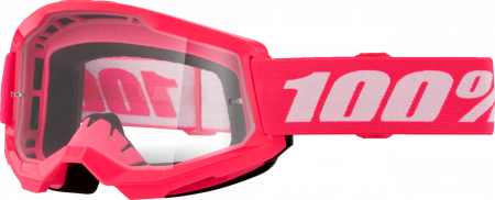 Echipament Cross  & ATV - Ochelari cross/atv 100% Strata 2 Pink, lentila transparenta, culoare rama roz