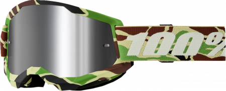 Echipament Cross  & ATV - Ochelari cross/atv 100% Strata 2 Warr Camo, lentila oglinda, culoare rama army