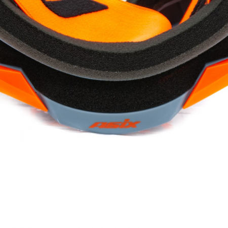 Ochelari cross/atv/enduro, Asix AS1, lentila argintie, culoare rama gri/portocaliu mat [6]