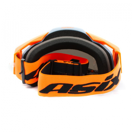 Ochelari cross/atv/enduro, Asix AS1, lentila argintie, culoare rama gri/portocaliu mat [4]