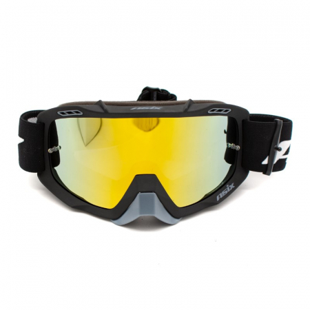 Ochelari - Ochelari cross/atv/enduro, Asix AS2, lentila galbena, culoare rama negru/gri mat