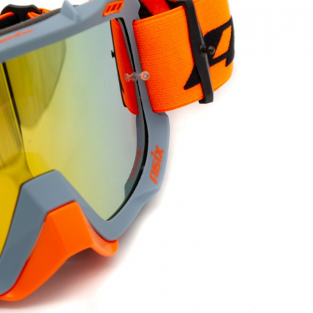 Ochelari cross/atv/enduro, Asix AS2, lentila galbena, culoare rama portocaliu/gri mat [4]