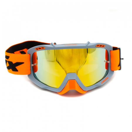 Ochelari - Ochelari cross/atv/enduro, Asix AS2, lentila galbena, culoare rama portocaliu/gri mat
