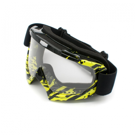 Ochelari cross/atv/enduro, XTR, lentila transparenta, culoare rama negru/galben [3]