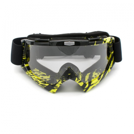 Ochelari cross/atv/enduro, XTR, lentila transparenta, culoare rama negru/galben [2]