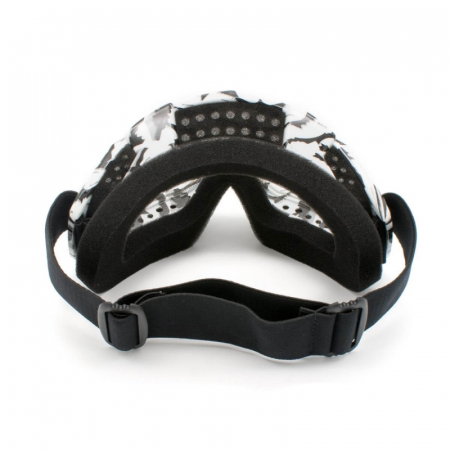 Ochelari cross/atv/enduro, XTR, lentila transparenta, culoare rama negru/alb [3]