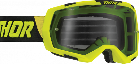 Ochelari - Ochelari cross/atv Thor Regiment, lentila fumurie, culoare lime/negru