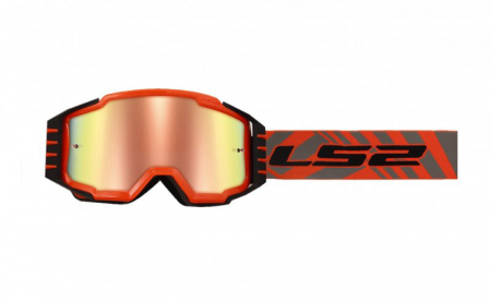 Echipament Cross  & ATV - Ochelari cross/enduro/atv LS2, lentila oglinda, culoare portocaliu