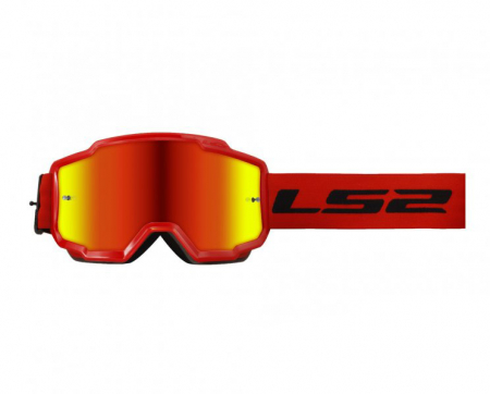 Echipament Cross  & ATV - Ochelari cross/enduro/atv LS2, lentila oglinda, culoare rosu