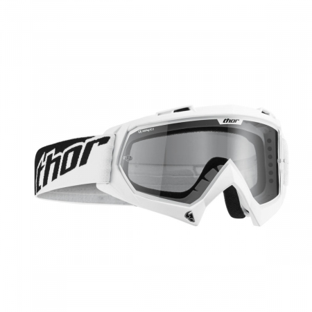Ochelari - Ochelari cross/enduro S13 Enemy Sand Thor, alb/negru, sticla fumurie, S