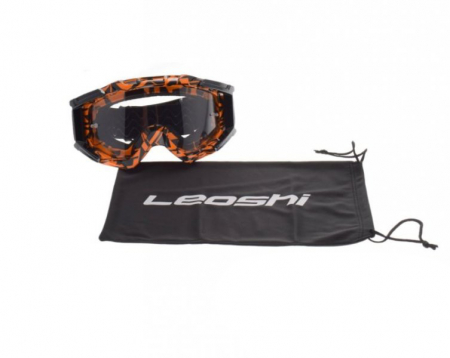 Echipament Cross  & ATV - Ochelari motocross/atv/enduro Leoshi, culoare portocaliu/negru