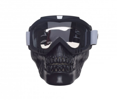 Ochelari motocross/atv/enduro Unit, model masca craniu, culoare rama negru, lentila transparenta [1]