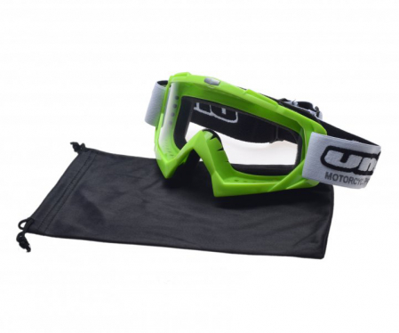 Ochelari - Ochelari motocross/atv/enduro Unit, culoare rama verde, lentila transparenta