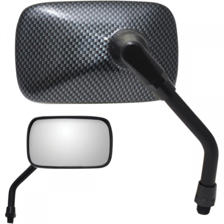 Suspensie Cadru - Oglinda Moto Dreptunghilara Carbon